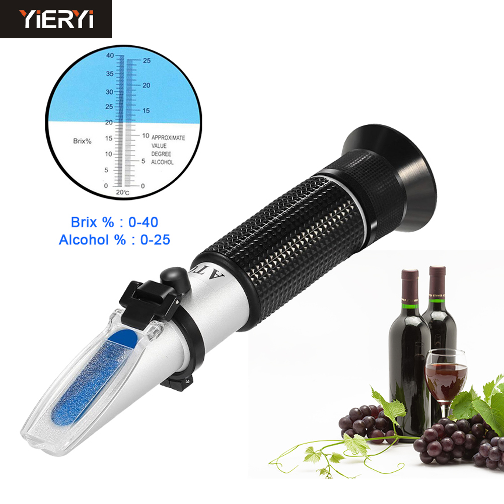 Marine Aquarium Refractometer - 0-40% Brix 0-25% Alkol Üzüm Şarap