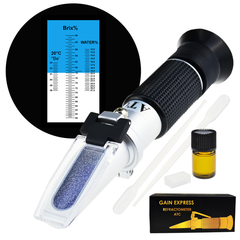 Marine Aquarium Refractometer - 3'ü 1 Arada Bal Refraktometresi Brix/Nem/Baume
