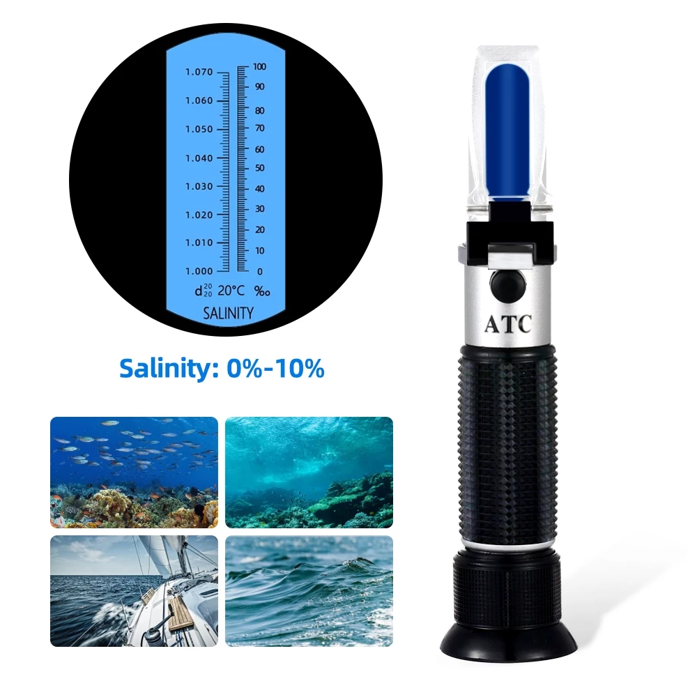 Marine Aquarium Refractometer - Tuzluluk Refraktometre 0-10% 1.000-1.070SG Optik Salometre