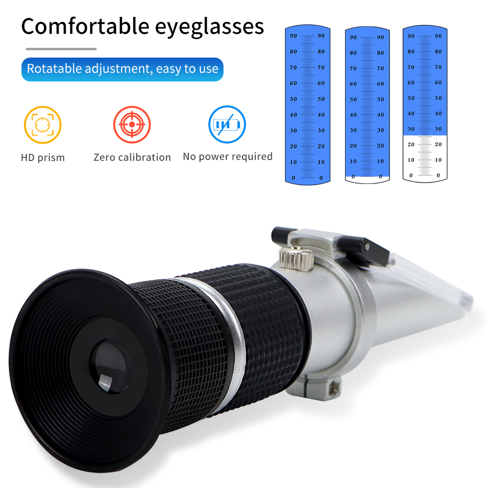 Marine Aquarium Refractometer - 0-90% El Tipi Brix Refraktometre Şeker