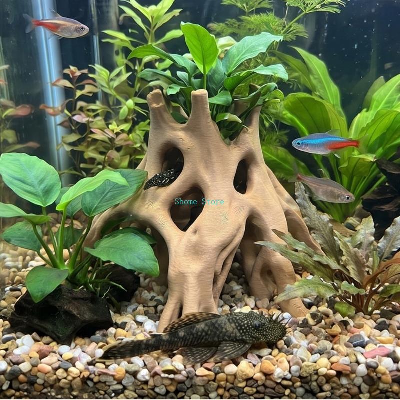 Doğal Kök Mağara Balık Saklanm - Aquarium Marine Rock incelemesi ve fiyatı