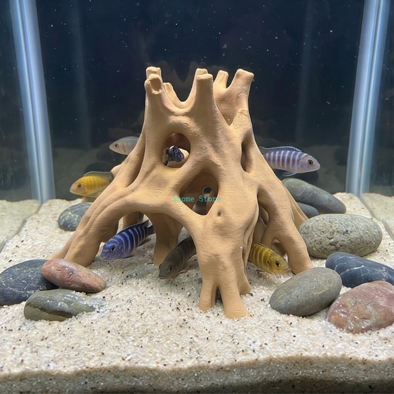 Doğal Kök Mağara Balık Saklanm - Aquarium Marine Rock incelemesi ve fiyatı